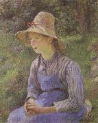 Camille Pissarro Young Peasant Girl Wearing a Hat oil painting on canvas